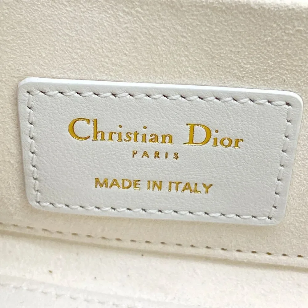 Christian Dior Lady D-Joy Bag Small/Lady D-Joy Handbag White Multi Pink